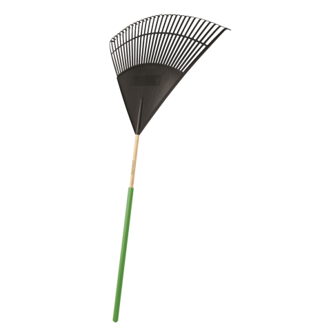 Vulcan 34590 Lawn/Leaf Rake, Poly Tine, 30 -Tine, Wood Handle, 48 in L ...